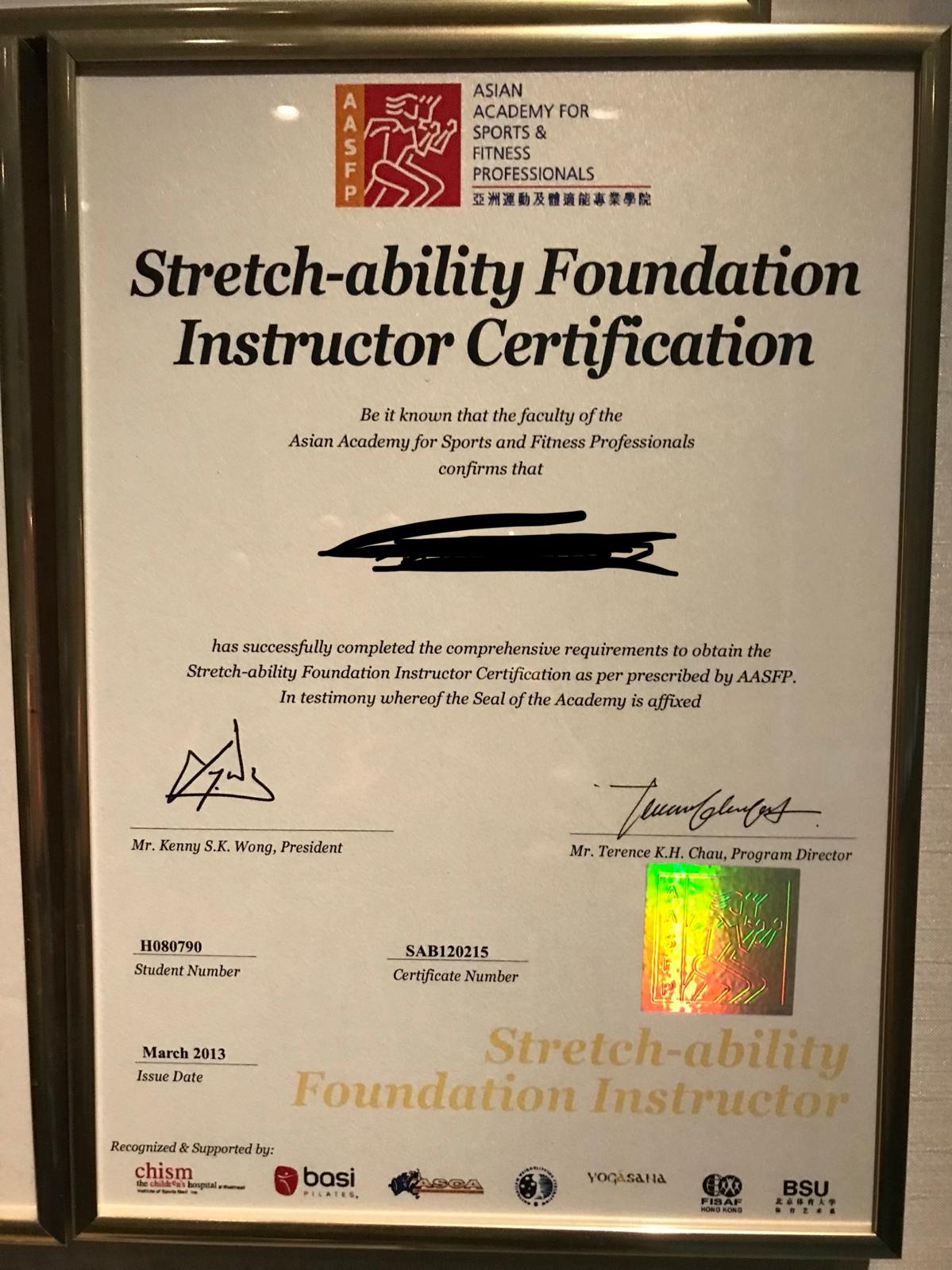 Kevin Massage Stretch-ability Foundation Instructor Certification